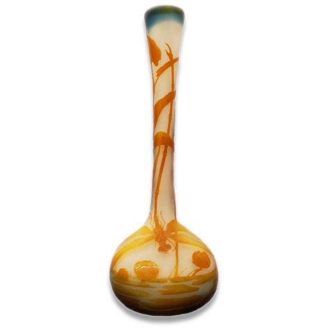 蜻蛉文鶴首花瓶