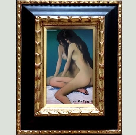 古沢岩美「裸婦鏡」 買取実績｜【公式】美術品・絵画買取センター