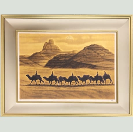 平山郁夫「楼蘭遺跡を行く」買取実績｜【公式】美術品・絵画買取センター