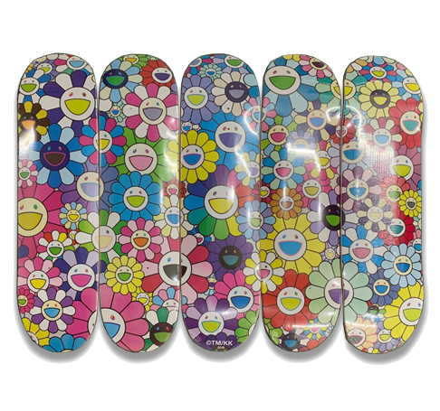 村上隆「お花5連スケボーデッキ」買取実績｜【公式】美術品・絵画買取  