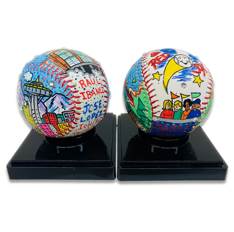 ハンドペイント ベースボールの買取実績 チャールズ ファジーノの作品