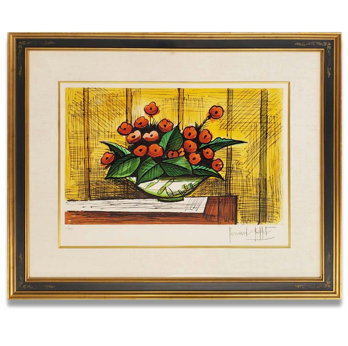 ビュッフェ「カップの中のサクラソウ」買取実績｜美術品・絵画買取センター