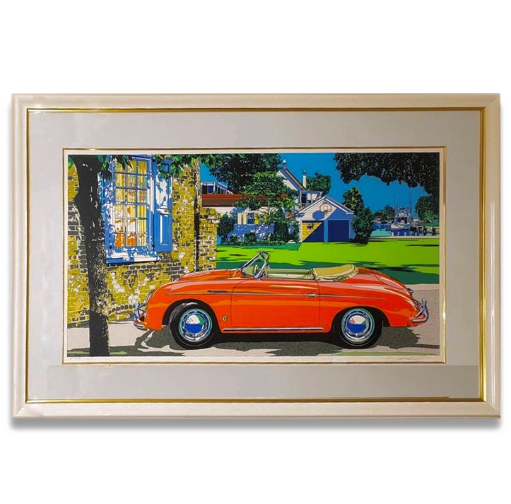 鈴木英人フォード ダウンタウンアートプリント額装53x43cm