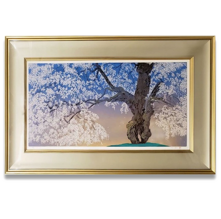 中島千波「常照皇寺の九重桜」買取実績｜美術品・絵画買取センター