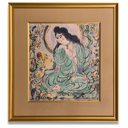 棟方志功「緑衣施無畏御尊図」買取実績｜美術品・絵画買取センター