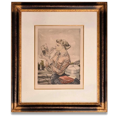 藤田嗣治 魅せられたる河より・お針子娘