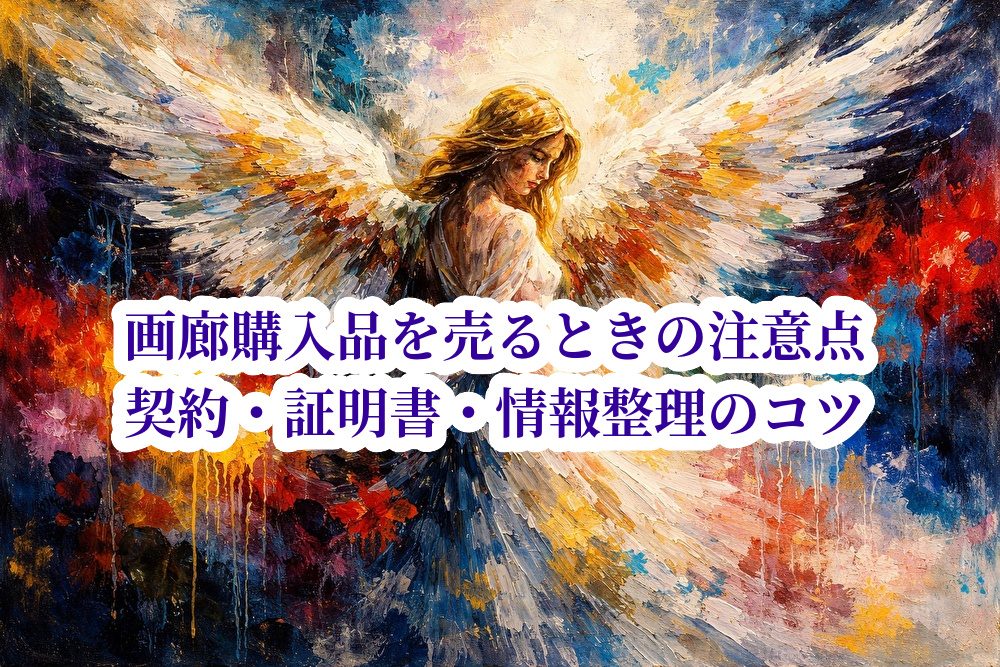 画廊購入品を売るときの注意点｜契約・証明書・情報整理のコツ