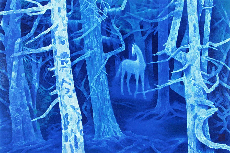 東山魁夷「白馬の森」