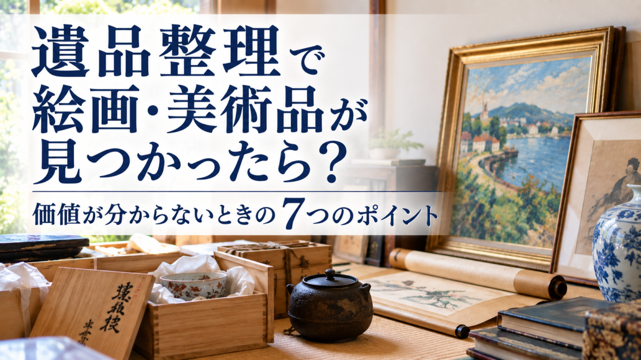 遺品整理で絵画・美術品が見つかったら？価値が分からないときの7つのポイント